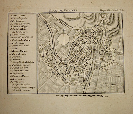 Lalande (de) Joseph Jerome Plan de Verone 1790 Parigi 